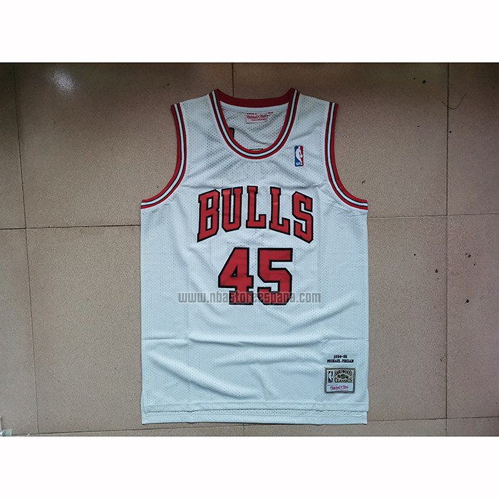 Camiseta Chicago Bulls Michael Jordan NO 23 Mitchell & Ness 1994-95 Blanco